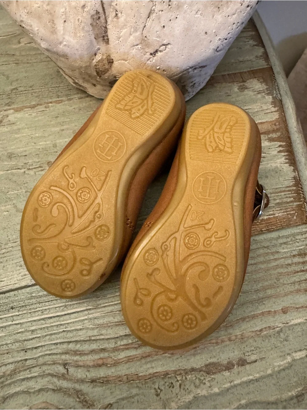 Adelina & Co Tan Leather Mary Jane Shoes for Kids